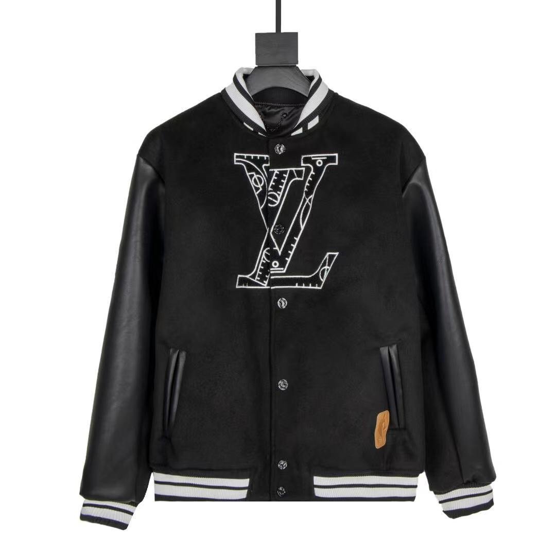 ヴィトン Louis Vuitton x NBA Leather Basketball Jacket Black